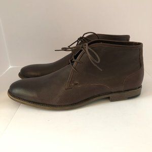 Robert Wayne Mens Brown Leather Ankle Boots Size 13 D Shoes Graham Chukka